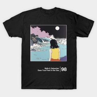 Ease Your Feet in the Sea - Minimal Style Graphic Design T-Shirt